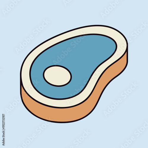 Beef Steak Cut Minimalistic Flat Icon