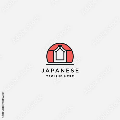 Japanese Logo Icon Design Template Vector Illustration