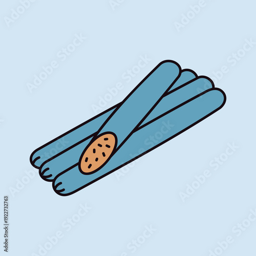 Hunting Sausages Minimalistic Flat Icon Set