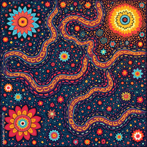 seamless pattern with flowers