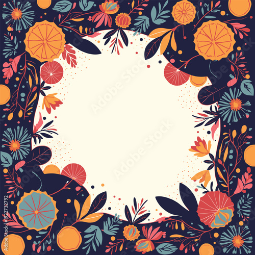 abstract floral background with flowers