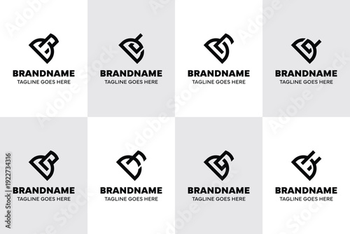 Letters DA DB DC DD DE DF DG DH Simple Logo, symbolizing unity, structure, and refined identity