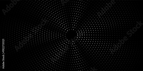 Create a bold look with a centric circle background featuring vector graphics of sound waves.