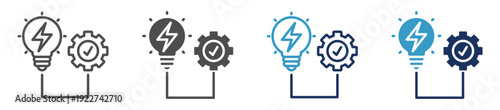 idea execution multi purpose icon set