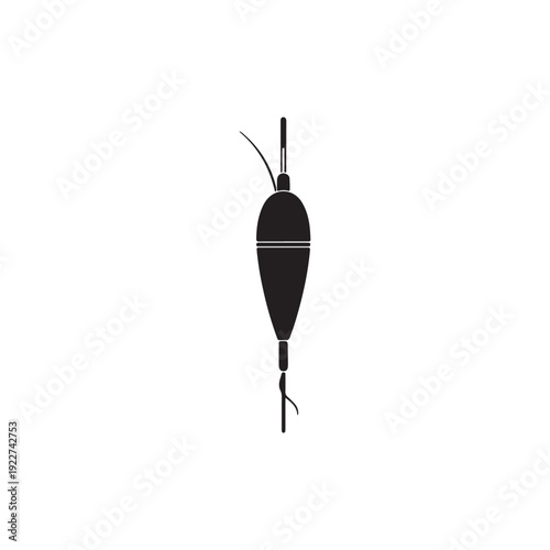 Fishing float silhouette vector flat illustration design.