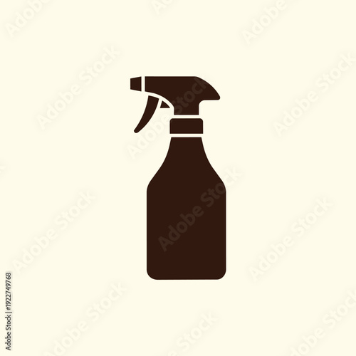 Professional Garden Water Spray Bottle Silhouette Vector - Manual Pressure Atomizer Plant Care Graphic