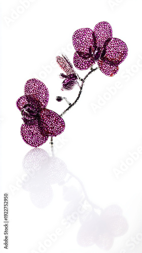 Exquisite crystal orchid flowers