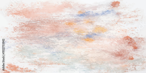 Abstract watercolor background featuring vintage grunge texture with brown paint splashes on aged parchment paper for an antique artistic backdrop