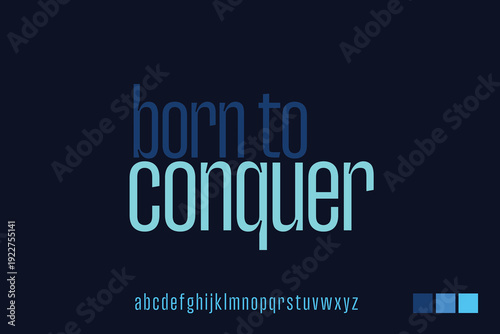 Modern Condensed Sans Serif Typography Font Alphabet Design for Creative Branding and Graphic Projects