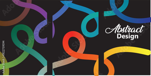 Vibrant abstract swirls creating a dynamic and colorful modern design composition