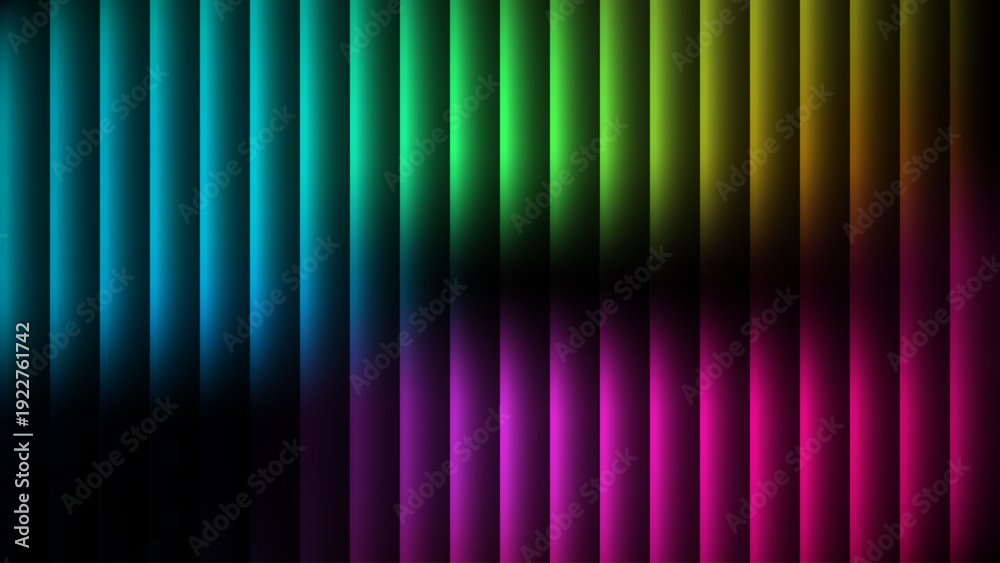 Fototapeta premium Vibrant Vertical Gradient Stripes Abstract Background with Rainbow Colors