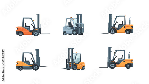 Car icon collection in cartoon style. Set of car icons in different shape and color