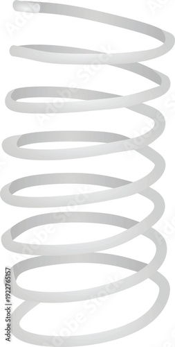 Metal curly spiral. vector illustration
