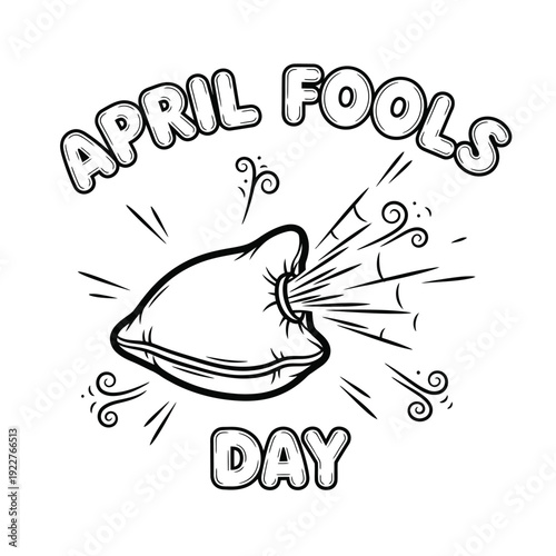 April Fools' Day Whoopee Cushion Gag Illustration