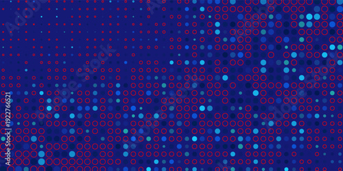 Seamless abstract pattern background with a variety of colored circles.
