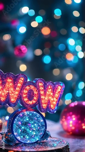 Bright lights and colorful decorations create a festive display in celebration of the holiday season at a local event