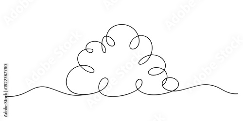 cloud continuous one line drawing, Abstract sun and clouds continuous line art drawing. Cloudy weather concept, Cloud one line drawing, Clouds one continuous line drawing, Line art drawing