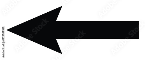 Black cursor, horizontal element, icon. Black horizontal bold single arrow. Straight long bold directional vector arrow icon. 