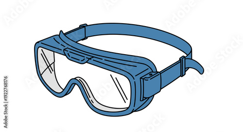Blue Safety Goggles Protective Eyewear.