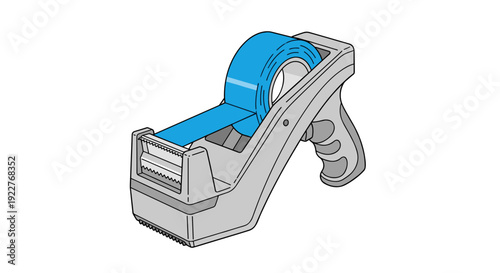 Desk Tape Dispenser with Blue Tape.