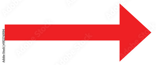 Long arrow icon pointing to multiple sides.  Arrow shape icon element. Red long arrow icons . Thin long arrow vector icon. long arrow icon isolated on white background.  