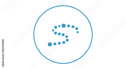 Blue dots forming a shape.