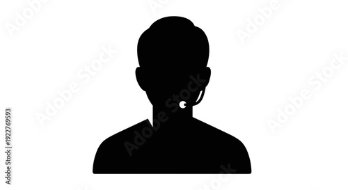 Silhouette of a person speaking.