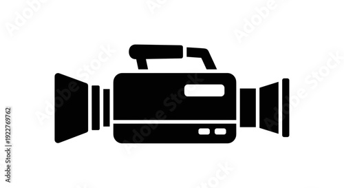 Video Camera Icon Graphic Illustration.