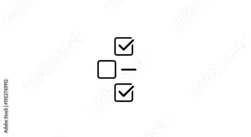 Checkmarks and checkboxes.