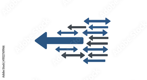 Collection of arrows pointing directions.