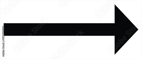 Arrow icons, black right arrow, black direction pointer, straight pointed arrow icon, black arrow isolated on white background, black arrow white background.
