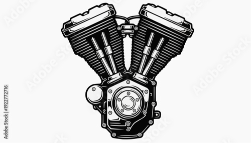Motorcycle Engine SVG