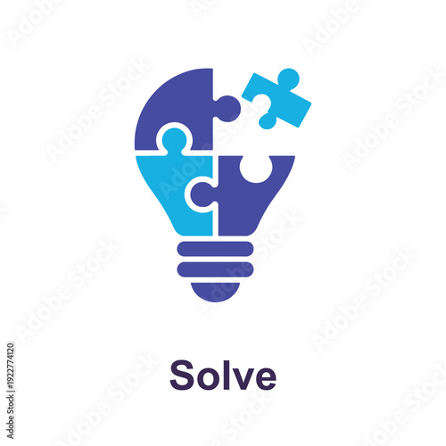 Puzzle light bulb symbolizing creative problem solving and innovative thinking