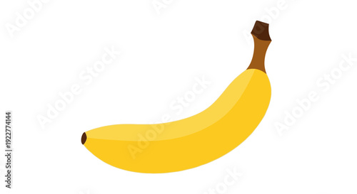 Fresh yellow banana isolated on white background with copy space