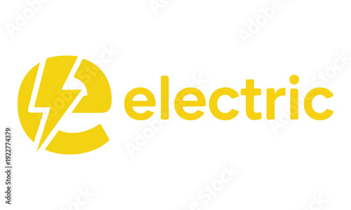 Electric text logo with yellow E letter and lightning bolt symbol