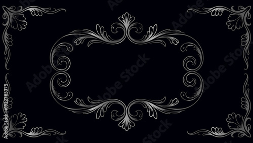 Vintage silver frame with delicate ornamentation