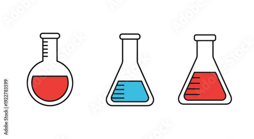 Laboratory Flask creative modern style illustration