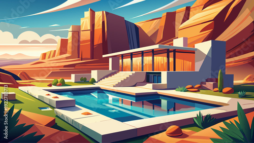 Very beautiful Amangiri in Canyon Point blends seamlessly into dramatic desert landscapes, offering minimalist architecture, serene infinity pools, and ultra private luxury in Utah, USA.
