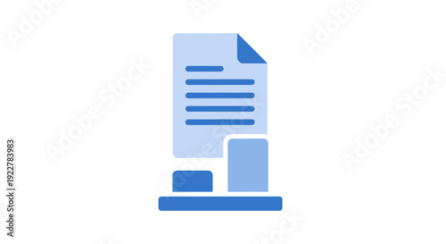 Document Icon with Bar Graph.