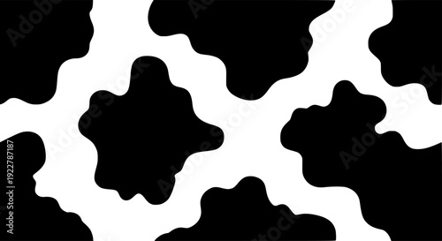 Black and white cow pattern seamless background design
