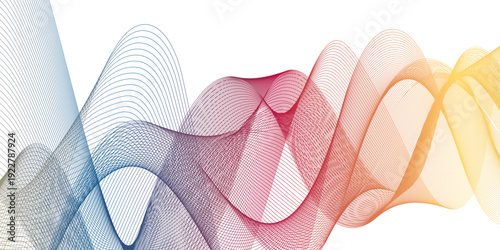 abstract blue wave line on the white background image unique pattern graphics element modern summer creative gradient effect on the line vector illustration futuristic technological canvas template