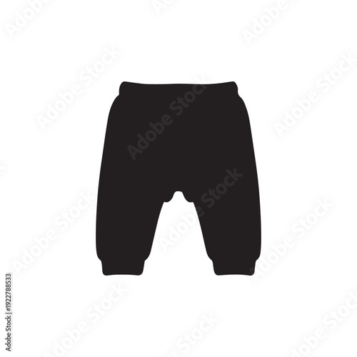 Baby trouser silhouette vector illustration on white background.