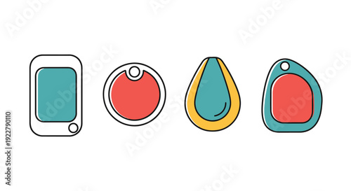 Key Fob Line art creative modern style illustration