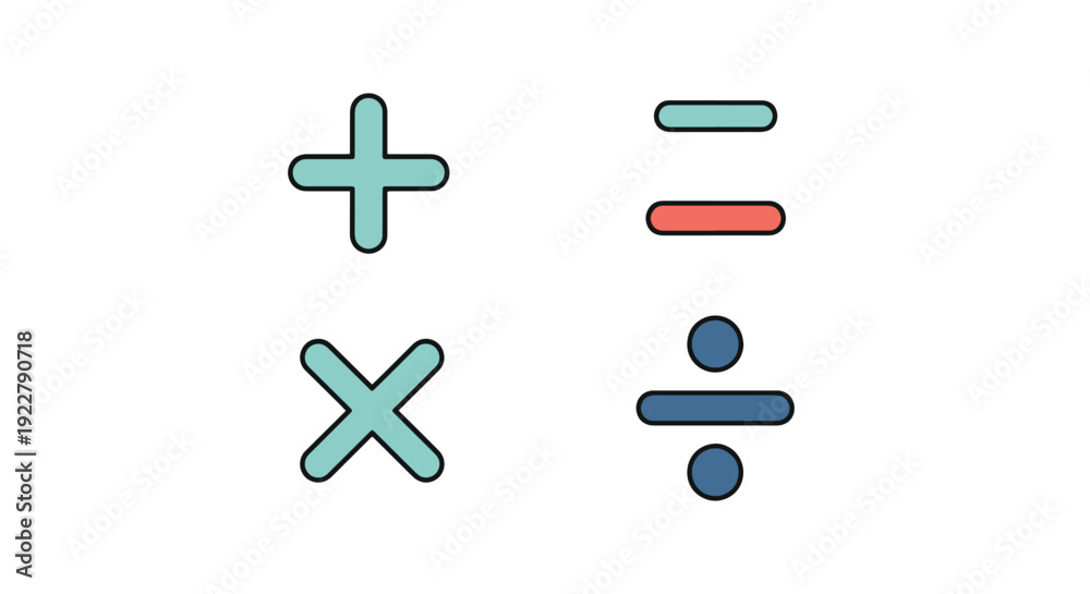 Obraz premium Math Worksheet Line soft abstract creative illustration