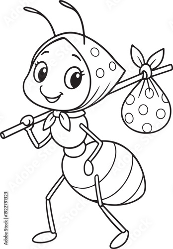 A cute cartoon bee and happy insect character with a smile and flying wings, designed as a funny nature illustration vector featuring a bug and honey