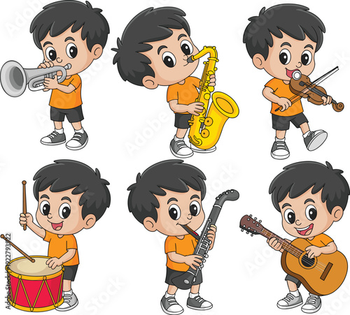 Group of Cute Diverse Children Recycling Waste Planting Trees and Watering Plants for Environmental Protection Concept Vector Illustration Isolated on White Background Design