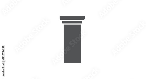 Grey architectural column with capital.