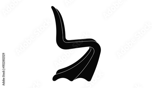 Modern minimalist chair silhouette design