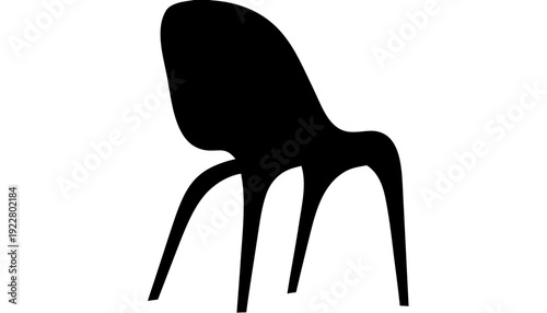 Modern minimalist chair silhouette design