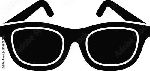 A pair of black sunglasses with white trim